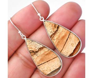 Picture Jasper Earrings SDE79917 E-1001, 15x30 mm