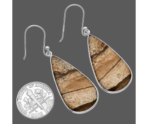 Picture Jasper Earrings SDE79917 E-1001, 15x30 mm