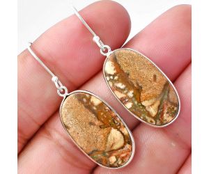 Picture Jasper Earrings SDE79918 E-1001, 13x24 mm