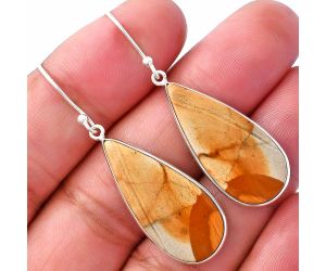 Picture Jasper Earrings SDE79980 E-1001, 13x28 mm