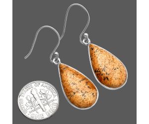 Picture Jasper Earrings SDE80069 E-1001, 12x22 mm