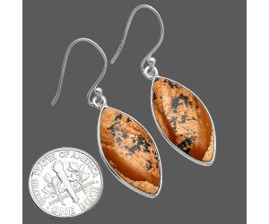 Picture Jasper Earrings SDE80078 E-1001, 12x24 mm