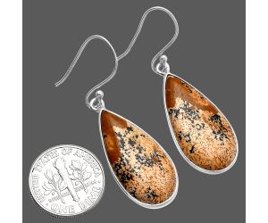 Picture Jasper Earrings SDE80079 E-1001, 13x26 mm