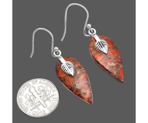 Leaf - Poppy Jasper Earrings SDE81478 E-1137, 11x24 mm