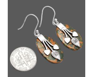 Bamboo Jasper Earrings SDE81511 E-1233, 14x22 mm