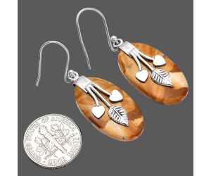 Picture Jasper Earrings SDE81512 E-1233, 14x25 mm