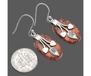 Poppy Jasper Earrings SDE81514 E-1233, 13x21 mm