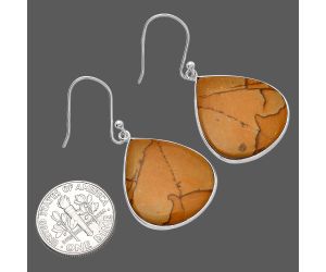 Picture Jasper Earrings SDE81773 E-1001, 20x23 mm