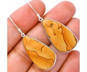 Picture Jasper Earrings SDE81774 E-1001, 16x29 mm