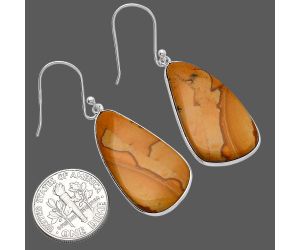 Picture Jasper Earrings SDE81774 E-1001, 16x29 mm