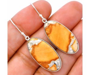 Picture Jasper Earrings SDE81776 E-1001, 13x27 mm