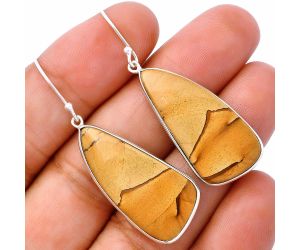 Picture Jasper Earrings SDE81777 E-1001, 15x31 mm