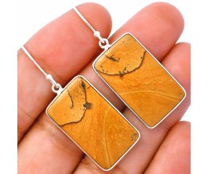 Picture Jasper Earrings SDE81778 E-1001, 15x25 mm