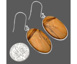 Picture Jasper Earrings SDE81779 E-1001, 16x27 mm