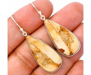 Picture Jasper Earrings SDE81780 E-1001, 13x28 mm