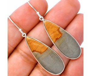 Picture Jasper Earrings SDE81804 E-1001, 13x30 mm