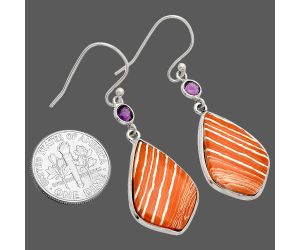 Sardonyx and Amethyst Earrings SDE83468 E-1002, 15x22 mm