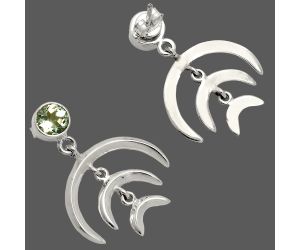 Prasiolite (Green Amethyst) Earrings SDE84357 E-1249, 6x6 mm