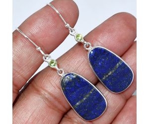 Lapis Lazuli and Peridot Earrings SDE85792 E-1002, 13x23 mm