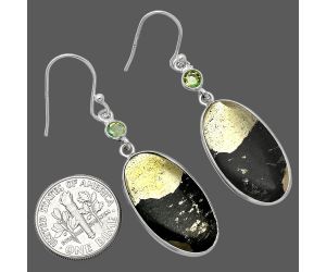Apache Gold Healer's Gold and Peridot Earrings SDE85800 E-1002, 13x24 mm
