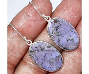 Lavender Jade Earrings SDE85939 E-1001, 14x22 mm