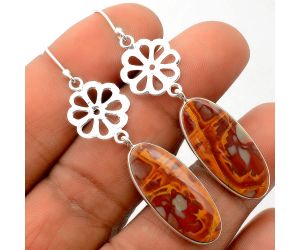 Noreena Jasper Earrings SDE86120 E-1094, 12x27 mm