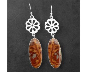 Noreena Jasper Earrings SDE86120 E-1094, 12x27 mm