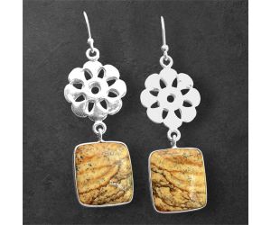 American Picture Jasper Earrings SDE86129 E-1094, 14x16 mm