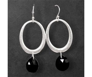 Black Onyx Earrings SDE86155 E-1193, 12x14 mm