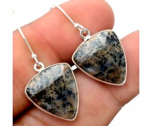 Russian Honey Dendrite Opal Earrings SDE86251 E-1001, 16x17 mm