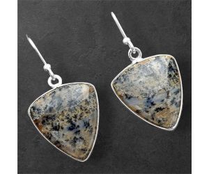 Russian Honey Dendrite Opal Earrings SDE86251 E-1001, 16x17 mm