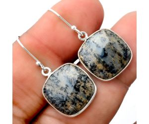 Russian Honey Dendrite Opal Earrings SDE86252 E-1001, 16x16 mm