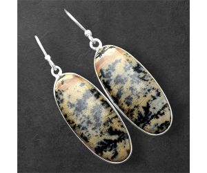 Russian Honey Dendrite Opal Earrings SDE86253 E-1001, 12x29 mm