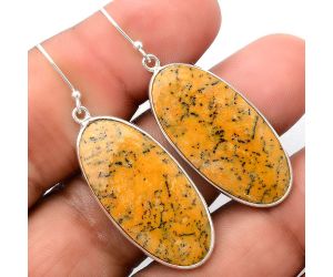 Russian Honey Dendrite Opal Earrings SDE86254 E-1001, 16x33 mm