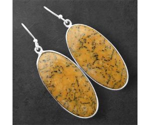 Russian Honey Dendrite Opal Earrings SDE86254 E-1001, 16x33 mm