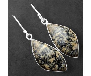 Russian Honey Dendrite Opal Earrings SDE86256 E-1001, 11x22 mm