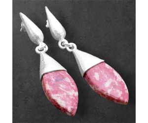 Pink Thulite Earrings SDE86257 E-1198, 10x20 mm