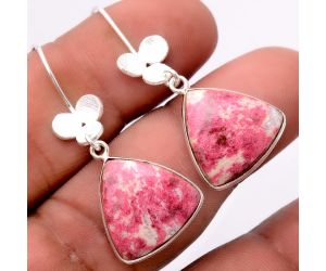 Pink Thulite Earrings SDE86270 E-1094, 16x16 mm