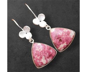 Pink Thulite Earrings SDE86270 E-1094, 16x16 mm