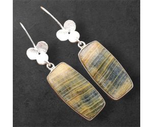 Blue Aragonite Earrings SDE86272 E-1094, 12x24 mm