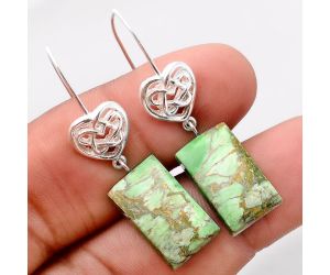 Australian Variscite Earrings SDE86310 E-1213, 11x18 mm