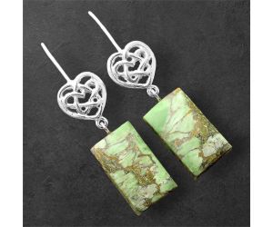 Australian Variscite Earrings SDE86310 E-1213, 11x18 mm