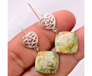 Australian Variscite Earrings SDE86317 E-1213, 15x15 mm