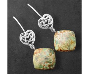 Australian Variscite Earrings SDE86317 E-1213, 15x15 mm