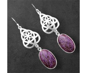 Purpurite Earrings SDE86392 E-1108, 12x18 mm