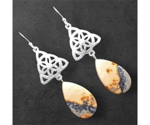 Maligano Jasper Earrings SDE86419 E-1108, 13x21 mm