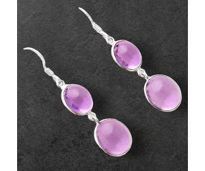 Amethyst and Amethyst Cab Earrings SDE86424 E-1006, 10x12 mm