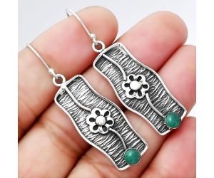 Green Onyx Earrings SDE86575 E-1179, 4x4 mm