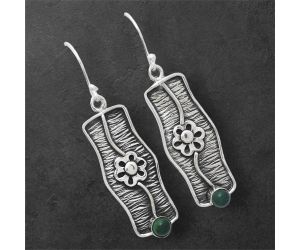 Green Onyx Earrings SDE86575 E-1179, 4x4 mm