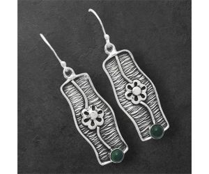 Green Onyx Earrings SDE86579 E-1179, 4x4 mm